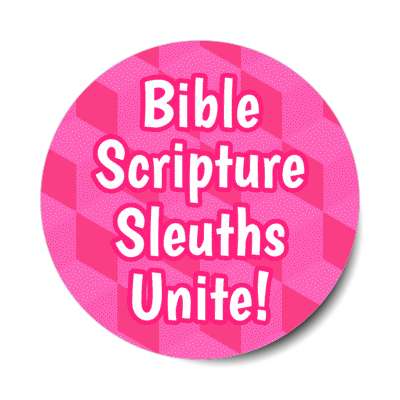 bible scripture sleuths unite cube pattern stickers, magnet