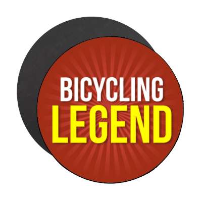 bicycling legend stickers, magnet
