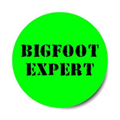 bigfoot expert stickers, magnet