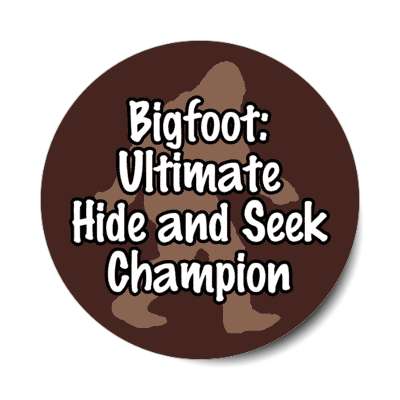 bigfoot ultimate hide and seek champion stickers, magnet
