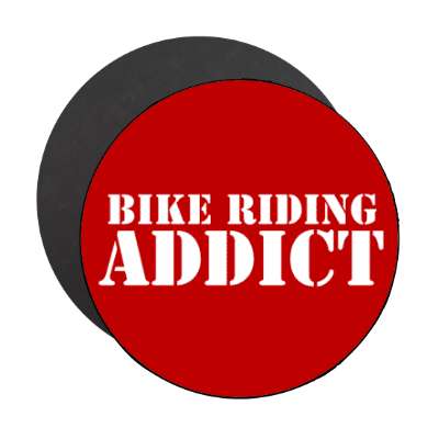 bike riding addict stickers, magnet