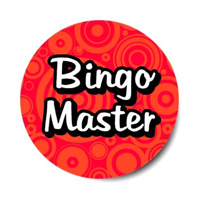 bingo master cursive stickers, magnet