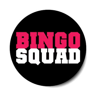 bingo squad stickers, magnet