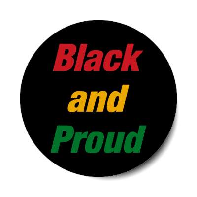 black and proud history month stickers, magnet