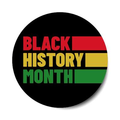 black history month african stripes black stickers, magnet