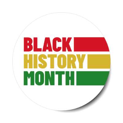 black history month african stripes white stickers, magnet