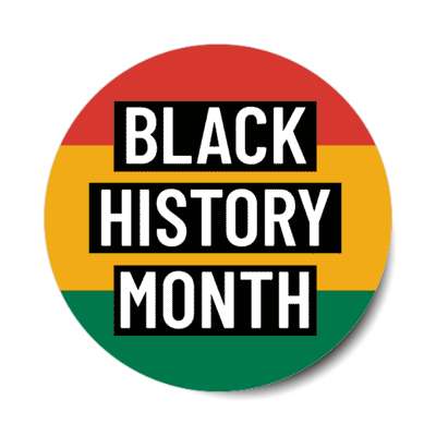 black history month black rectangles african colors flag stickers, magnet