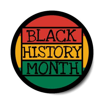 black history month cute sketch circle square stickers, magnet