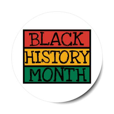 black history month cute sketch rectangle white stickers, magnet