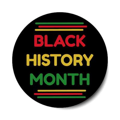 black history month smooth african colors black stickers, magnet