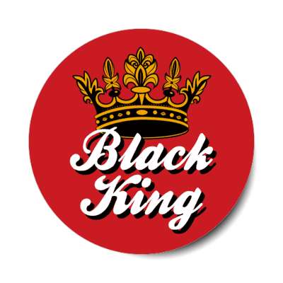 black king red pride crown stickers, magnet