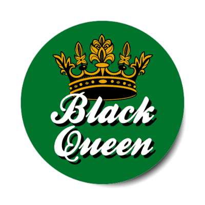 black queen pride green stickers, magnet