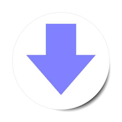 blue social media network downvote down arrow stickers, magnet