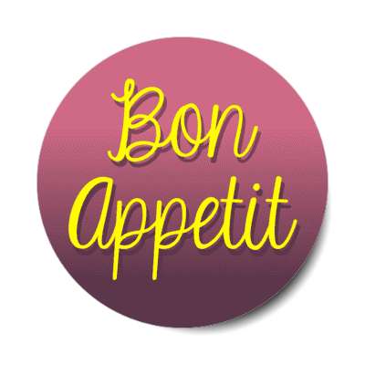 bon appetit plum stickers, magnet