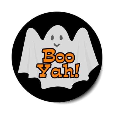 boo yah ghost cute stickers, magnet