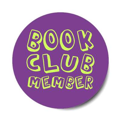 book club member purple stickers, magnet