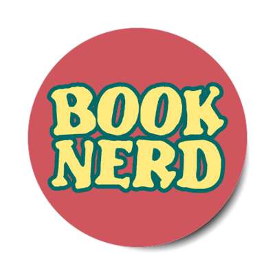 book nerd stickers, magnet