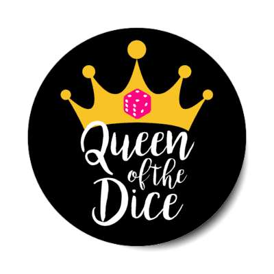 bunco queen of the dice crown stickers, magnet