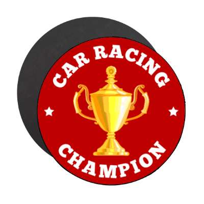car racing champion trophy stars stickers, magnet