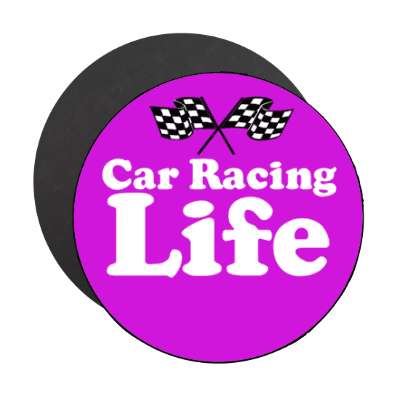 car racing life racing flags stickers, magnet