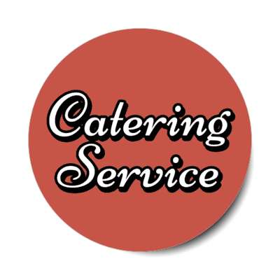 catering service red stickers, magnet