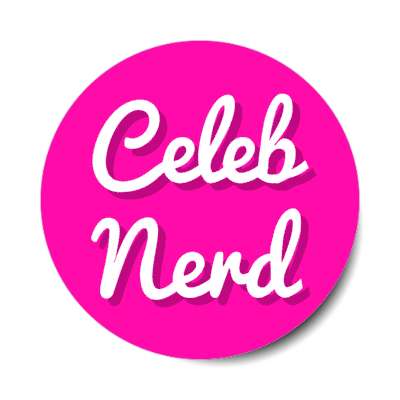 celeb nerd stickers, magnet