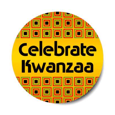 celebrate kwanzaa classic stickers, magnet
