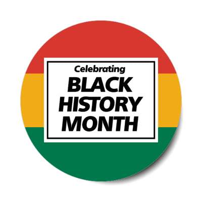 celebrating black history month white rectangle africa stickers, magnet