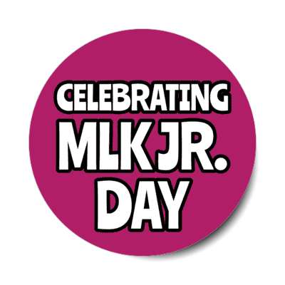 celebrating mlk jr day memorial retro purple stickers, magnet