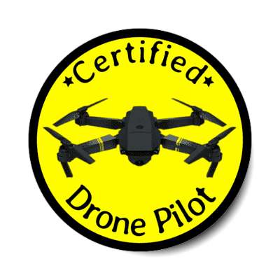 certified drone pilot stickers, magnet