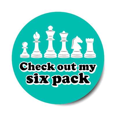 check out my sick pack six chess pieces pawn bishop knight queen king rook stickers, magnet