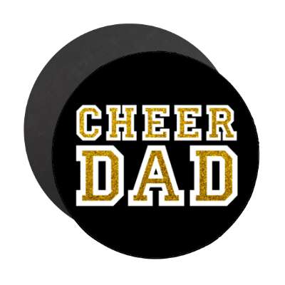 cheer dad black stickers, magnet