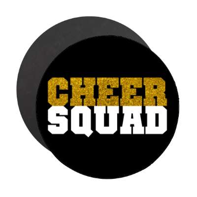 cheer squad black stickers, magnet
