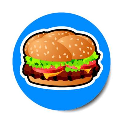 cheeseburger blue stickers, magnet