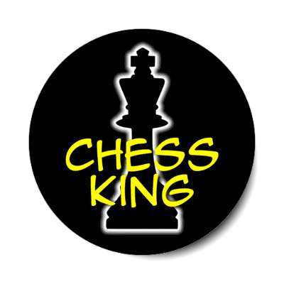 chess king piece silhouette stickers, magnet