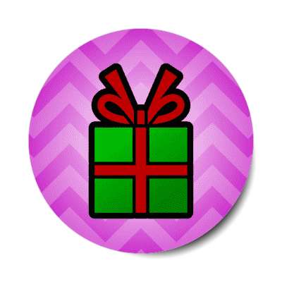 christmas gift chevron purple stickers, magnet