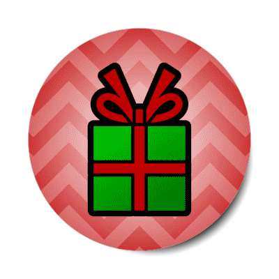 christmas gift chevron red stickers, magnet