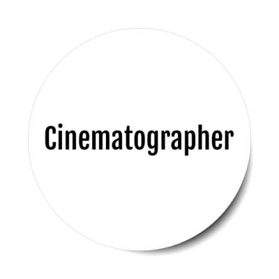 cinematographer title stickers, magnet