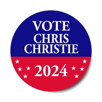 classic political vote chris christie 2024 stars president stickers, magnet