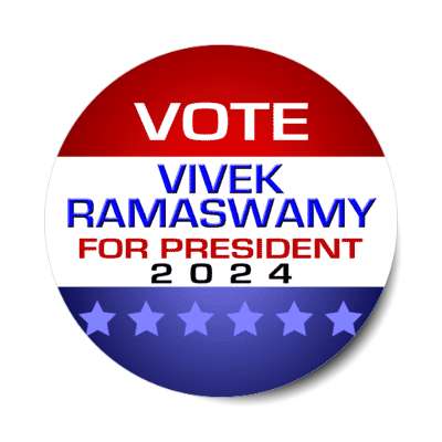 classic political vote vivek ramaswamy for president 2024 stars stickers, magnet