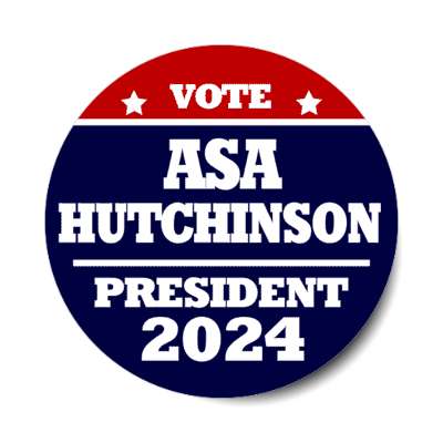 classic vote asa hutchinson president 2024 republican stickers, magnet