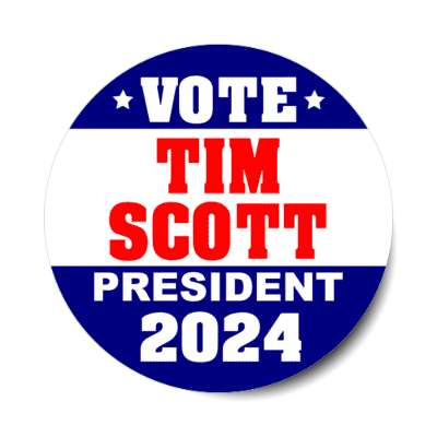 classic vote tim scott president 2024 politics stickers, magnet