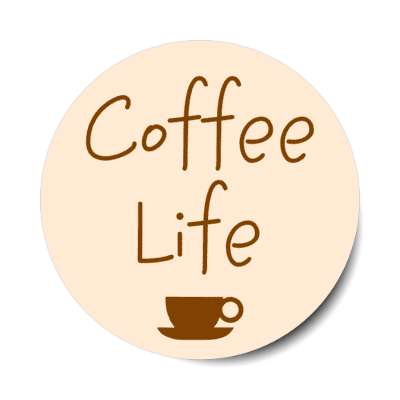 coffee life silhouette stickers, magnet