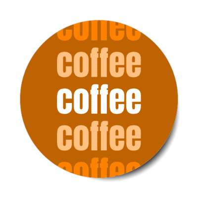 coffee repeated vertical stickers, magnet