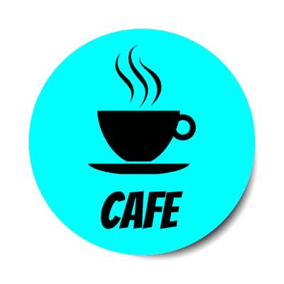 coffee symbol cafe aqua stickers, magnet