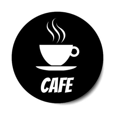 coffee symbol cafe black stickers, magnet