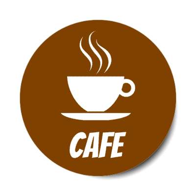 coffee symbol cafe brown stickers, magnet