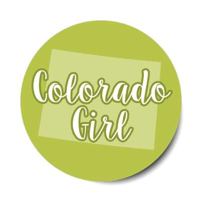 colorado girl us state shape stickers, magnet