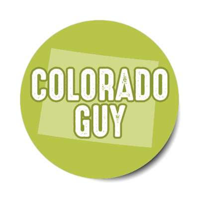 colorado guy us state shape stickers, magnet