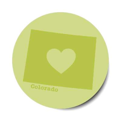 colorado state heart silhouette stickers, magnet